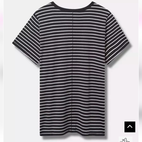 Torrid True Love has Paws Cotton Crew Neck Tee black & white stripes Sz 3x - Picture 9 of 12